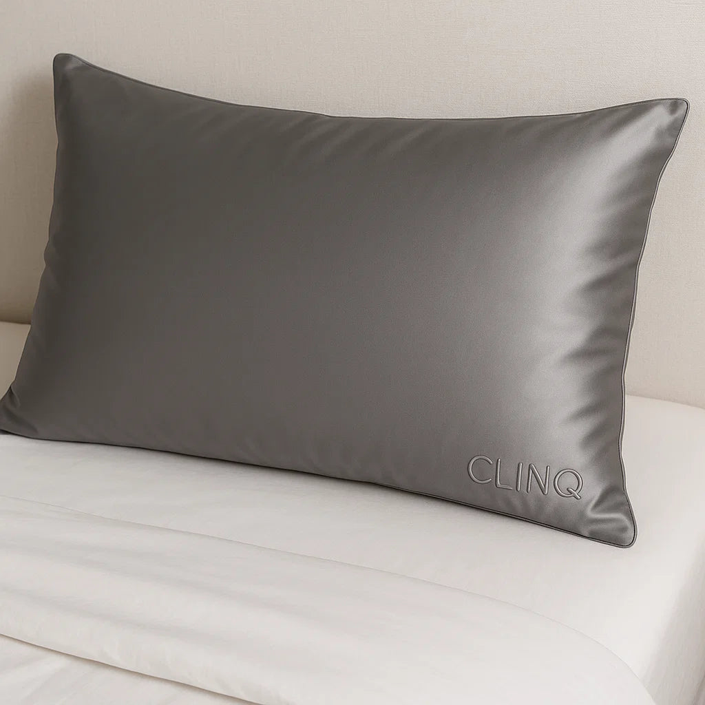 CLINQ – SILK Pillow (100% Mulberry Silk) - Grey