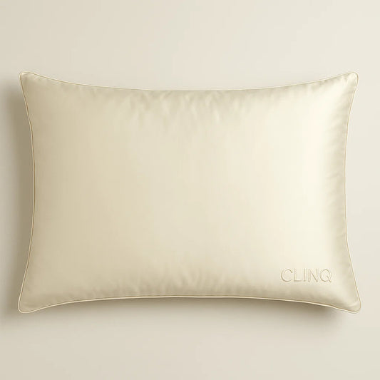 CLINQ – SILK Pillow (100% Mulberry Silk) - Cream